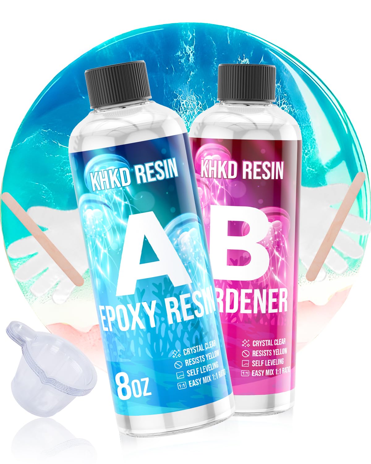 KHKD 16oz Art Resin Kit – Crystal Clear for Art and Crafts