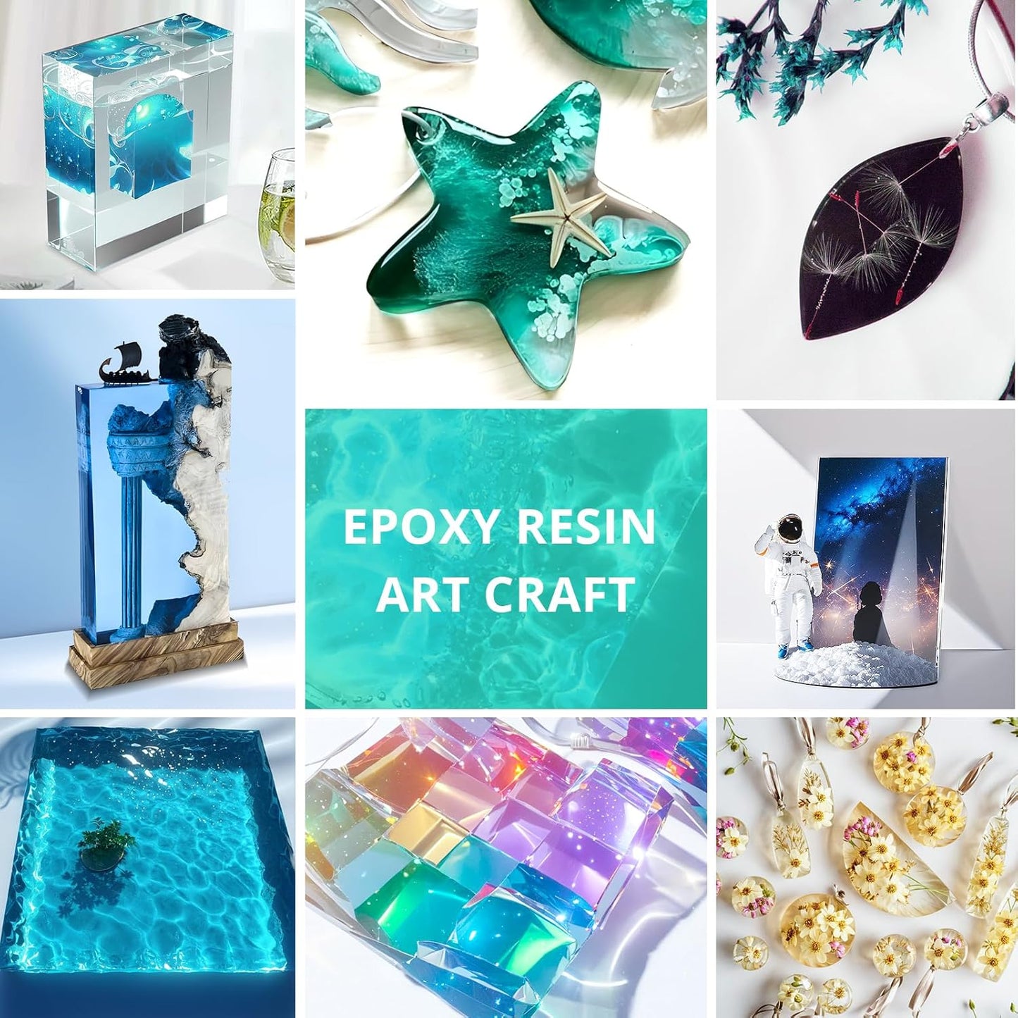 KHKD Epoxy Resin Art Craft – DIY Gallery with Ocean Tables, Jewelry, Sculptures, Coasters, Keychains, and Art Pieces