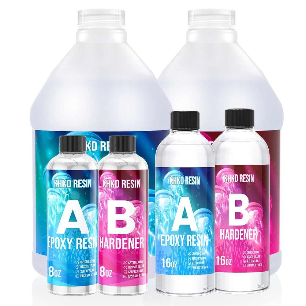 KHKD Art Resin Kit Set – Clear Epoxy for Resin Art, Crafts, and DIY, Available in 16oz to 2 Gallons