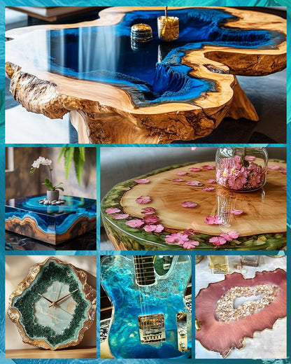 KHKD Deep Pour Epoxy Resin – For River Tables, Floral Encapsulation, Resin Clock, Guitar Design, and Decorative Crafts